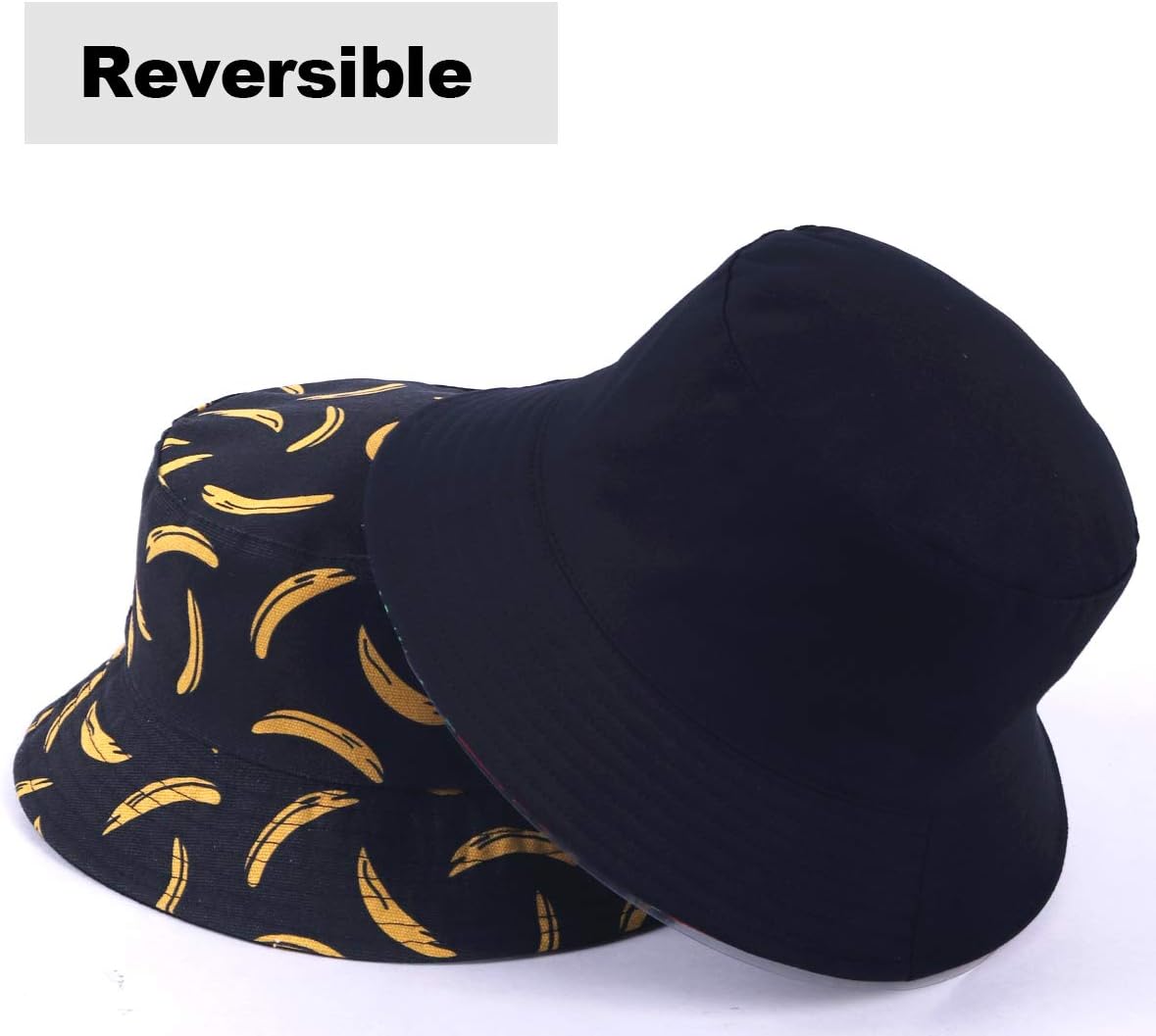 Sombrero pescador reversible estampado frutas mujer