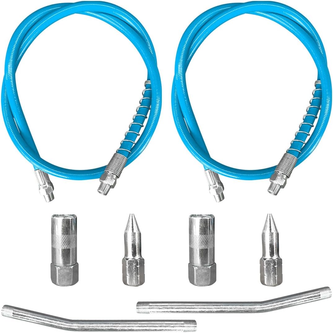 Manguera engrase 39pulg flexible kit 8 accesorios