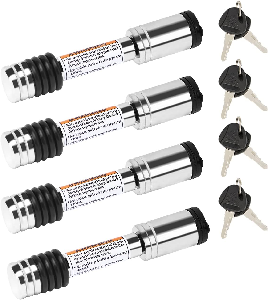 Cerradura enganche cromada para remolque 5/8" anti-traqueteo