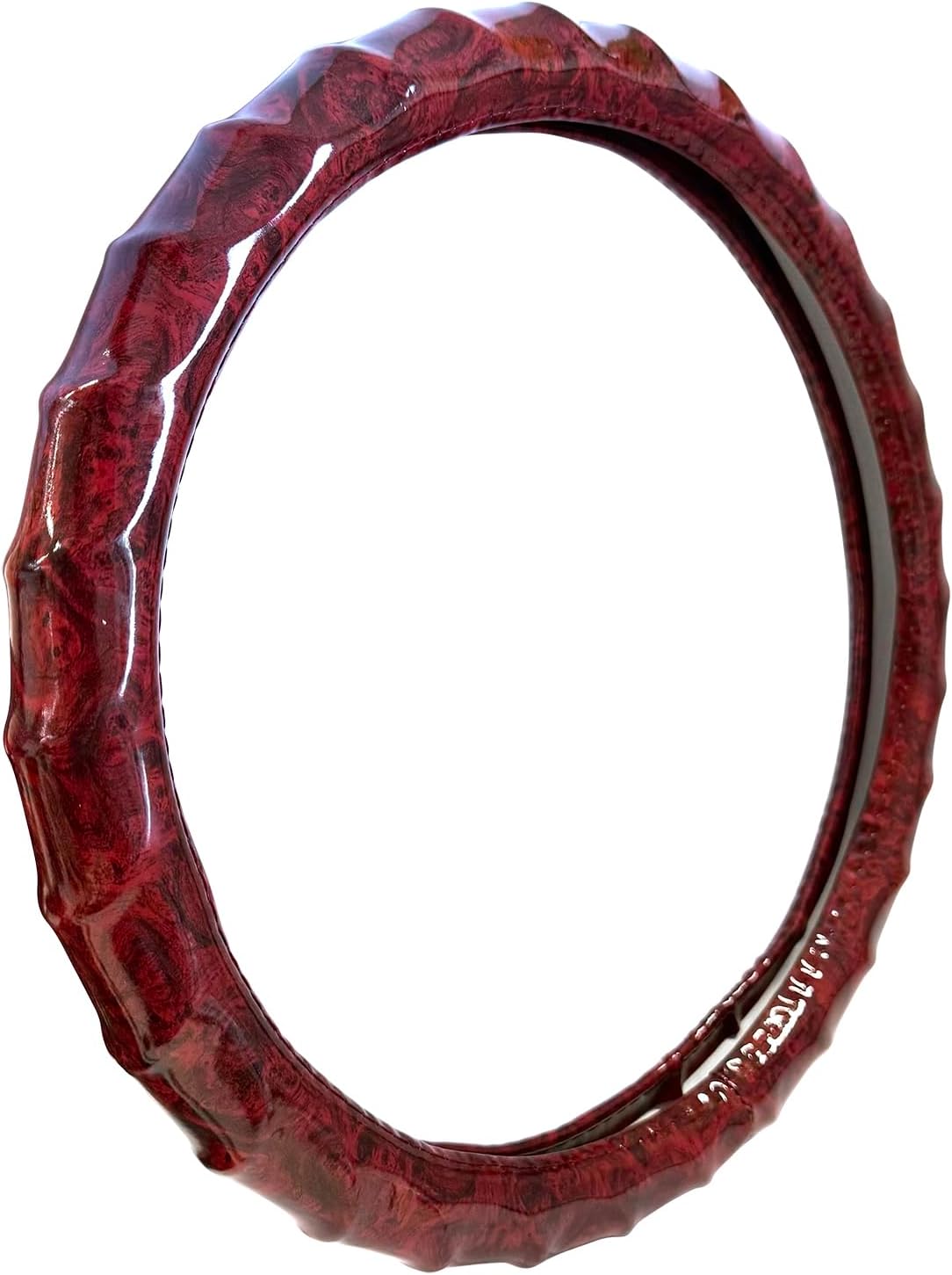 Funda volante madera diseño artístico ajuste universal rojo