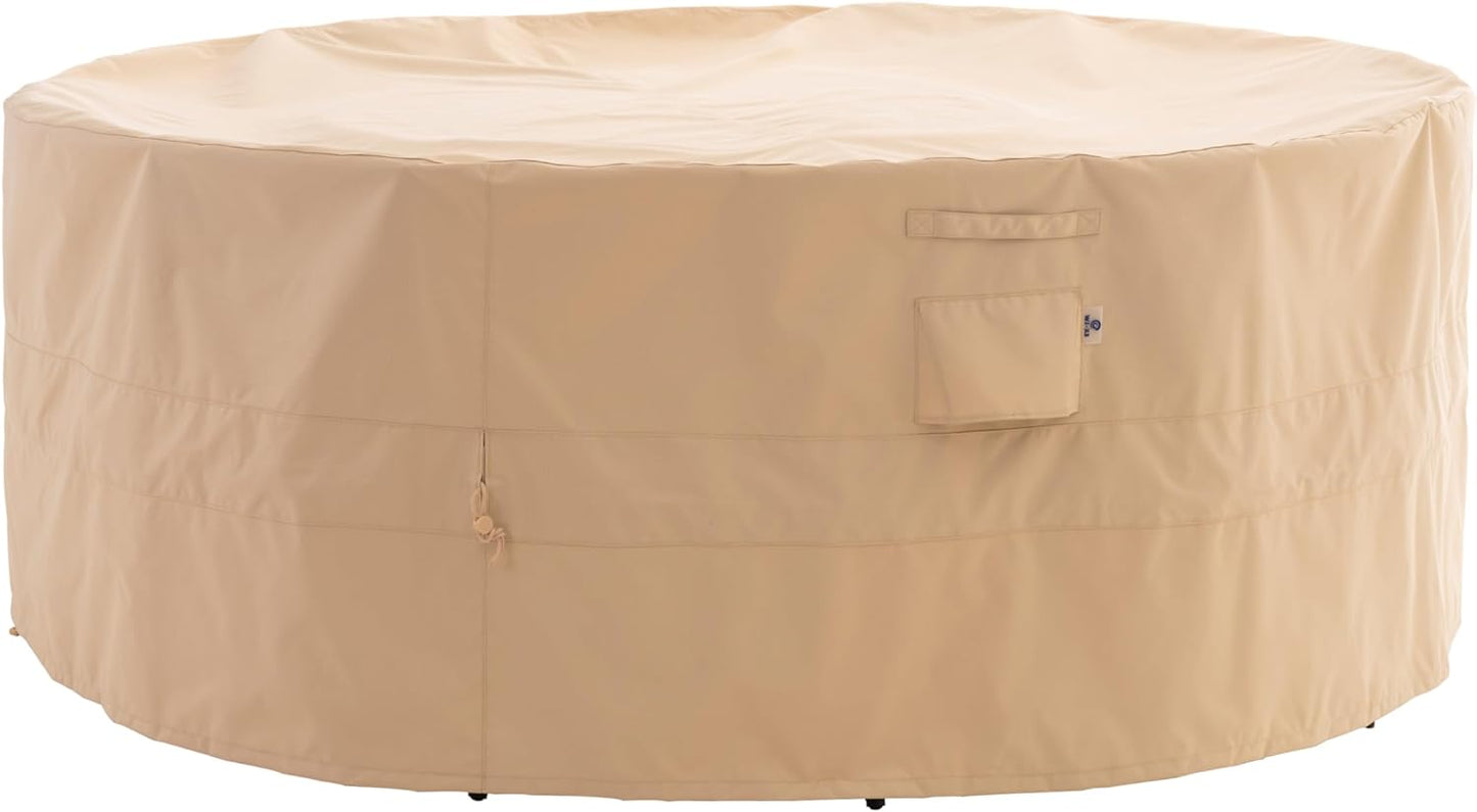 Funda redonda para muebles patio 110x31pulg impermeable