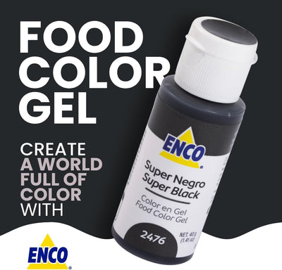 Colorante gel alimenticio negro 1.41oz vegano
