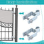 4 Pzas Bisagras Poste Cuadrado 5/8pulg Acero Galvanizado