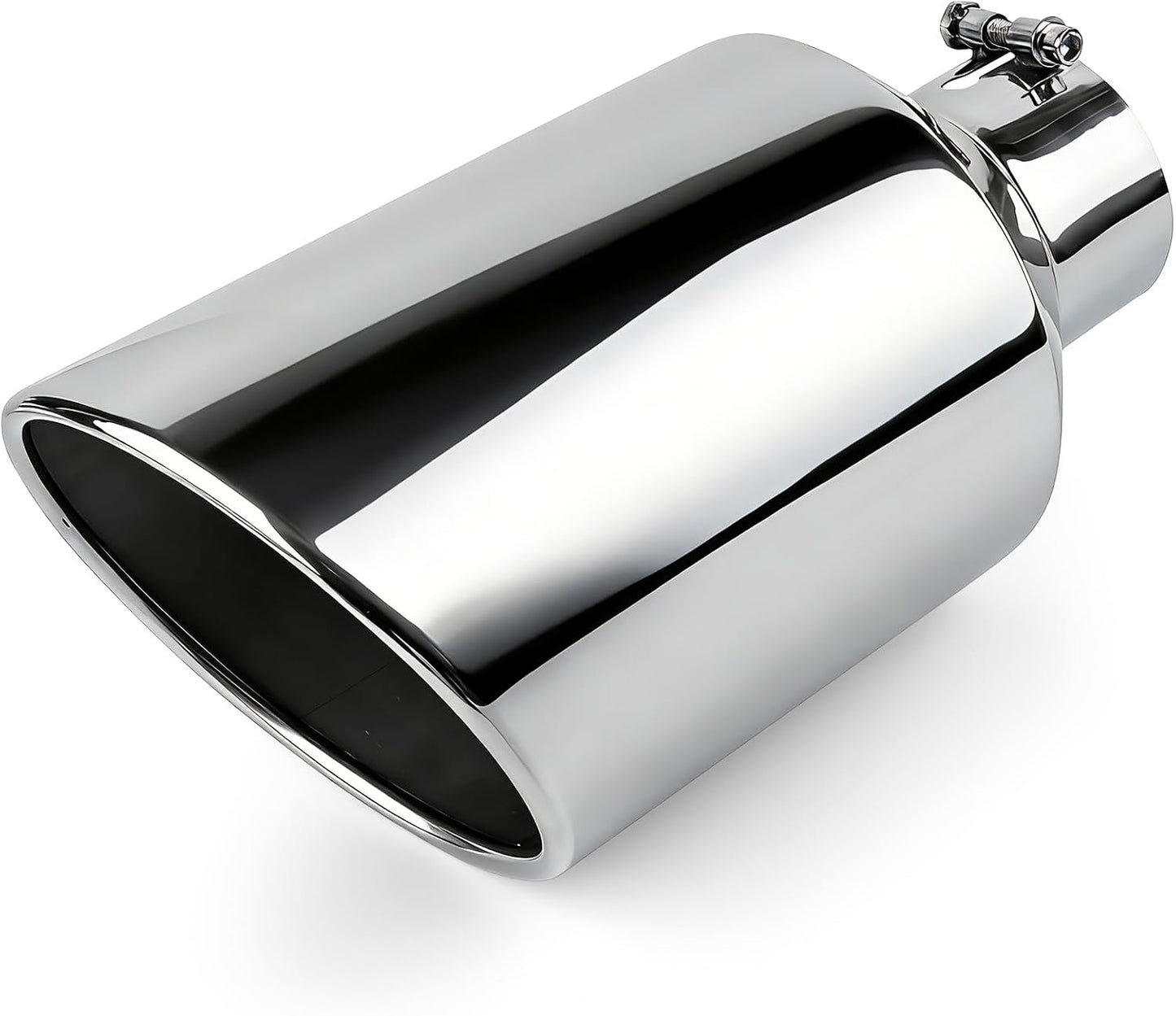 Punta escape 4" entrada 8" salida 15" acero inox