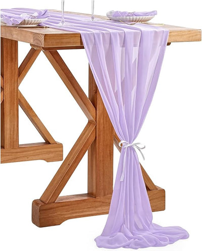 Camino mesa gasa rosa bebé 27x120pulg estilo romántico boda