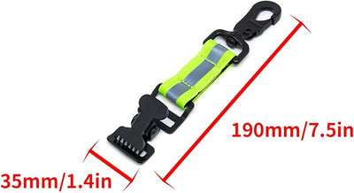 Correa nailon reflectante con clip cocodrilo para guante bombero