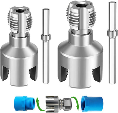 Kit enhebrador tubo PVC 2 pzas para roscado interno externo