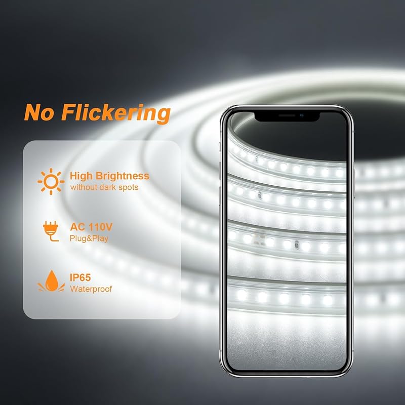 Tira luces LED impermeable 1200 LED 6500K para jardín patio