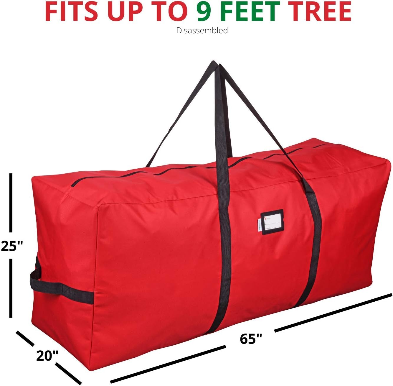 Bolsa almacenamiento árbol Navidad 25x20x65"