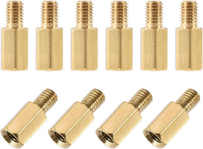 Separador M5x12mm latón hexagonal PCB 20 pzas