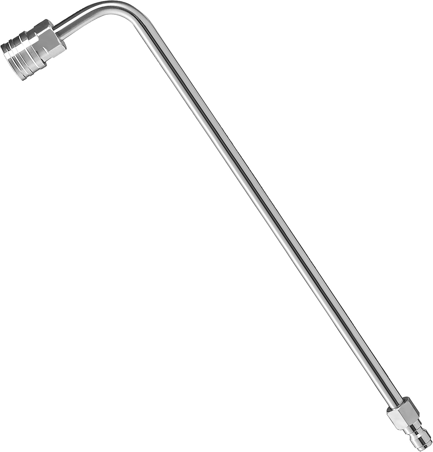 Extensión varilla lavadora presión 14" curva acero inox