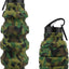 Botella agua plegable viaje 19.5oz sin BPA camuflaje verde