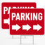Letrero estacionamiento plástico corrugado 17x13" 2pzas