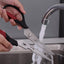 Juego tijeras para aves cocina resistentes negro rojo