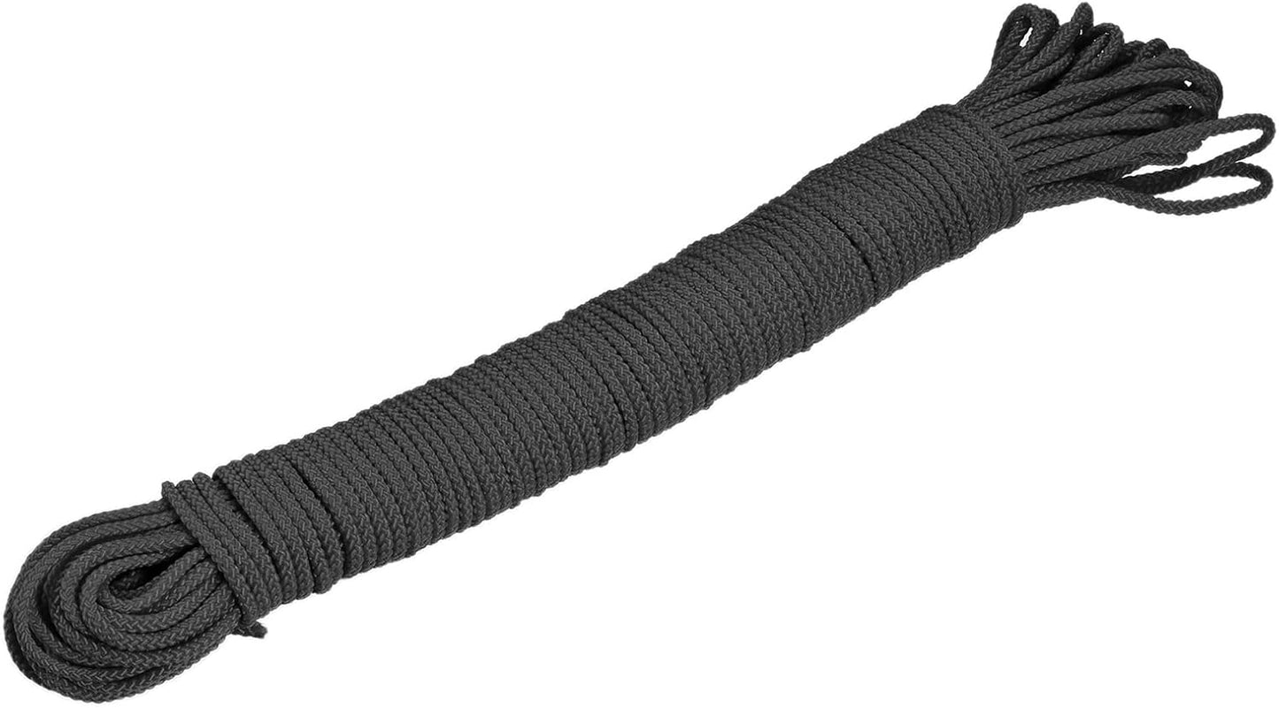 Cuerda trenzada 15m/49.2ft 1/8" negro uso interior y exterior