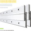 Herrajes para espejos 24" listón francés aluminio