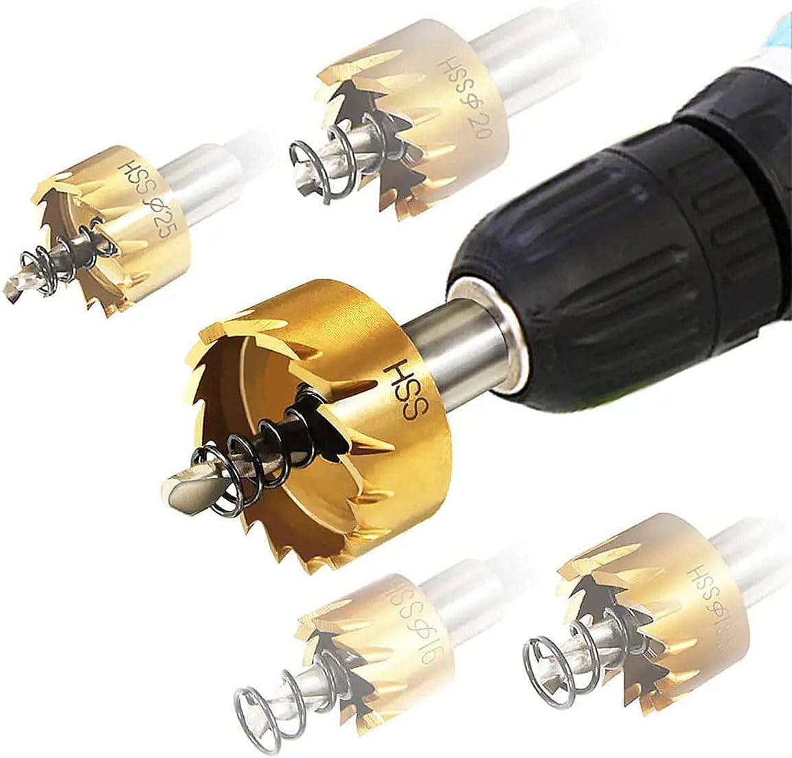 Sierra agujero metal HSS 1.969pulg duradera para acero inox