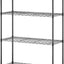 Estante metal negro 4 niveles ajustables 36x14x54