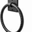 Toallero baño redondo 7pulg negro mate colgador anillo