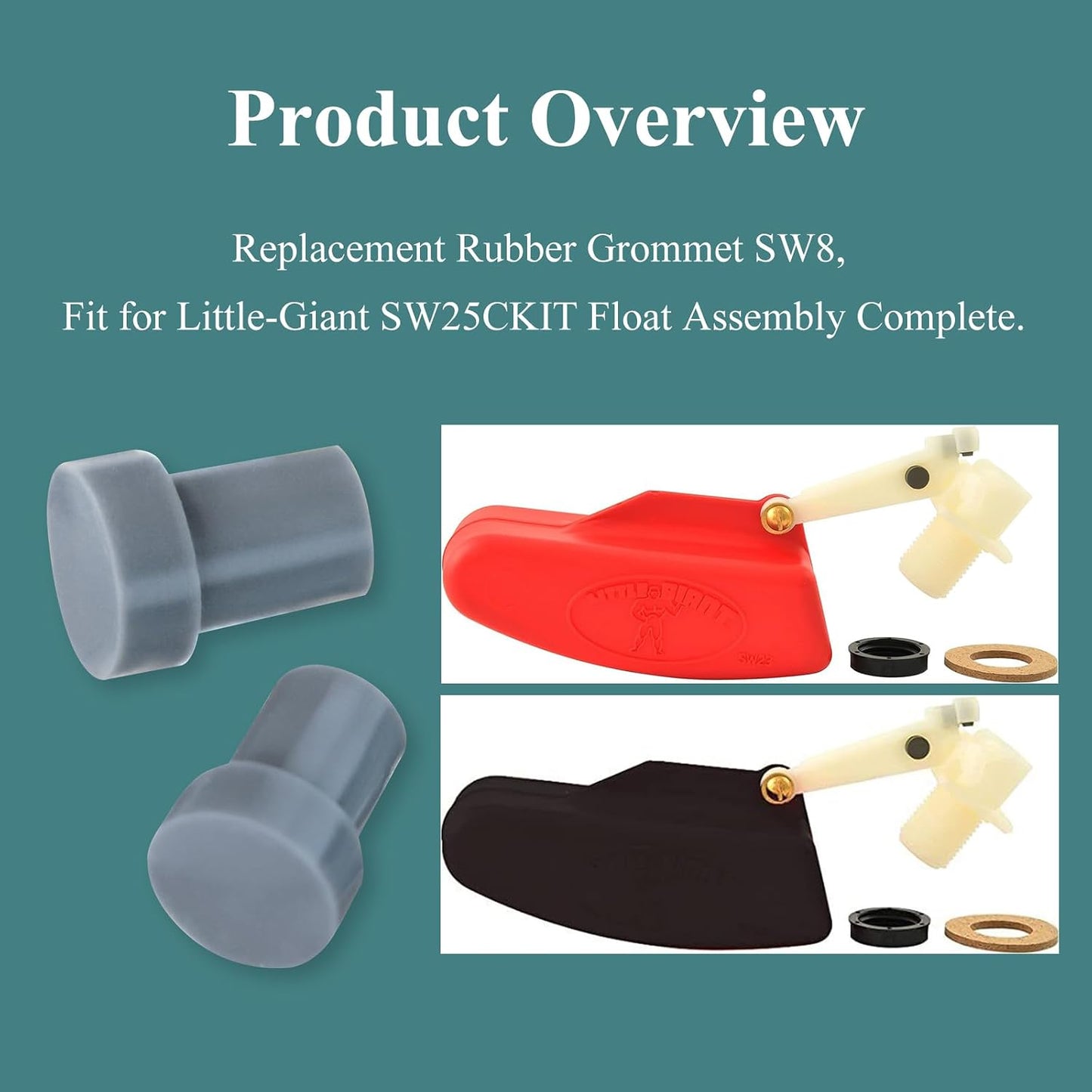 10 Ojales Goma SW8 Comp Cubo Agua Automático Duramate FW16