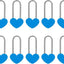 10 Candados Corazón Aluminio Azul para Parejas Regalo