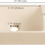 Lavabo cerámica pared 15x8pulg grifo derecho beige