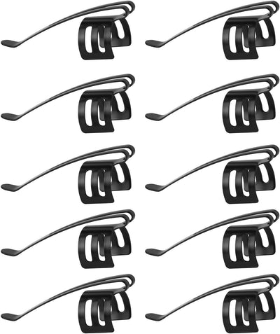 10 Linternas Mano Clips Bolsillo Acero Manganeso Negro