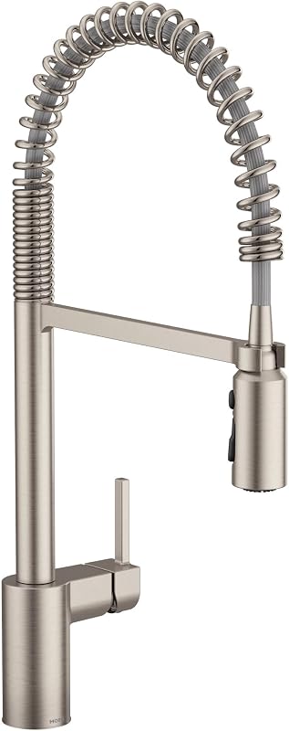 Grifo cocina acero inox con rociador desplegable 5923SRS