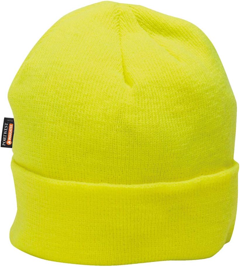 Gorro punto invierno trabajo cálido color amarillo