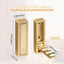 4 Ganchos Plegables Dorados para Perchero Pared