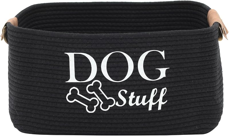 Cesta almacenamiento juguetes perro cuerda algodón