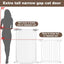 Puerta bebé alta ancha 41pulg color blanco metal