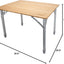 Mesa camping plegable bambú aluminio 25x20pulg