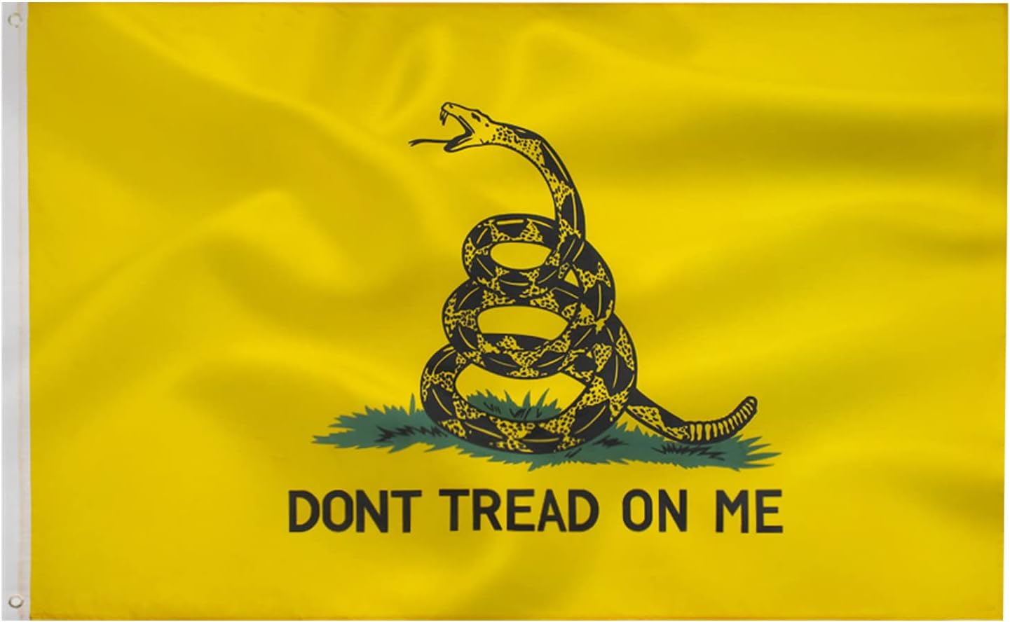 Bandera Gadsden 3x5ft poliéster doble costura ojales latón