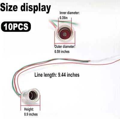 10 Lámparas E10 LED con enchufe plástico para experimentos