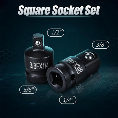 Set 2 Adaptador 3/8" hembra a 1/4" macho acero cromo vanadio