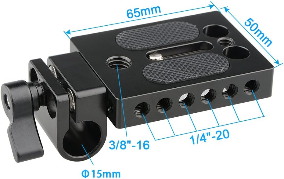 Abrazadera varilla placa montaje 0.591pulg DSLR Rig
