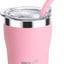 Taza niños acero inox 9oz aislada vacío tapa rosa