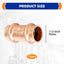 15 Accesorios cobre 1/2" cero plomo con tope certificado