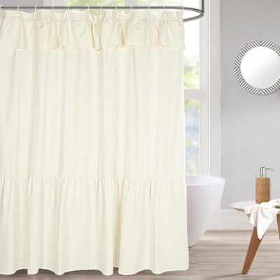 Cortina baño volantes estilo granja 72x72pulg