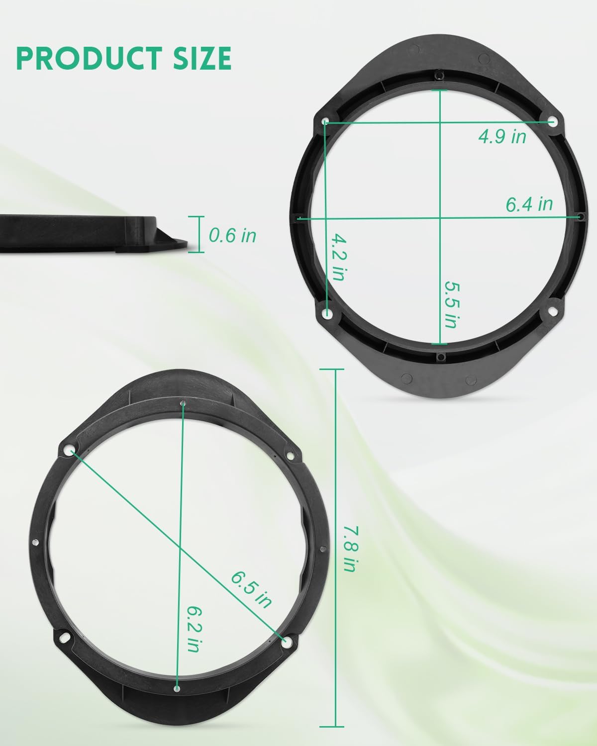 Adaptadores altavoz 5x7/6x8 a 6.5" Ford Ranger 93-11
