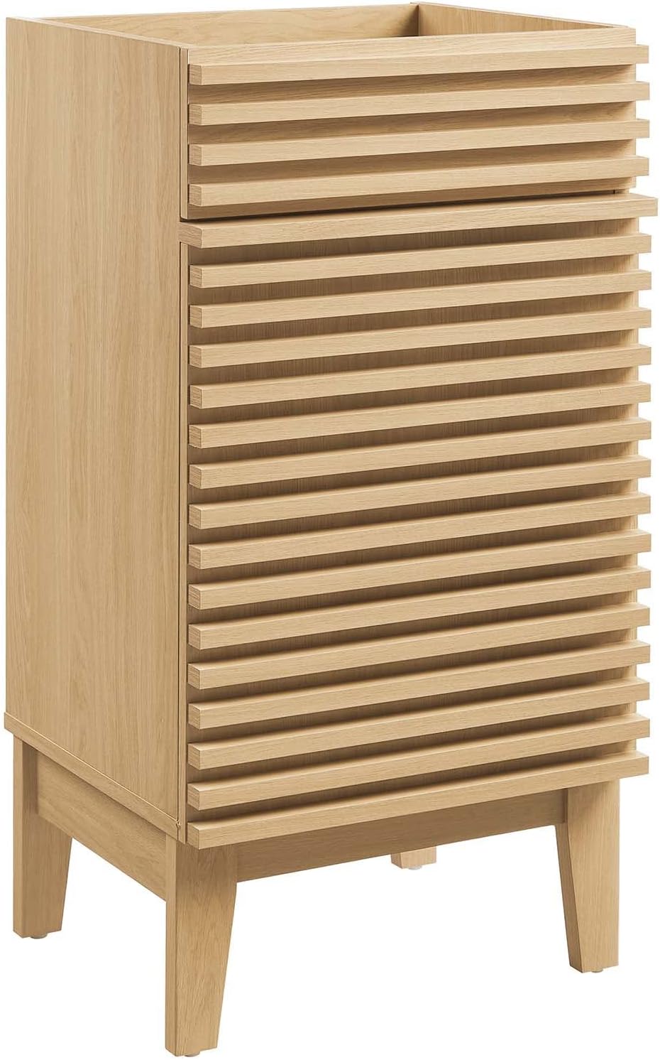 Tocador baño 18pulg roble sin lavabo