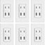 Cargador USB 4 puertos 42W pared blanco mate set 6