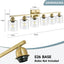 Lámpara baño oro cepillado 6 luces 38" vidrio transparente