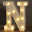 Letras LED con luces N 0-9 8.57pulg blanco cálido