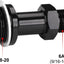 Adaptador 6AN flare a 7/8-20 aluminio negro 2pulg