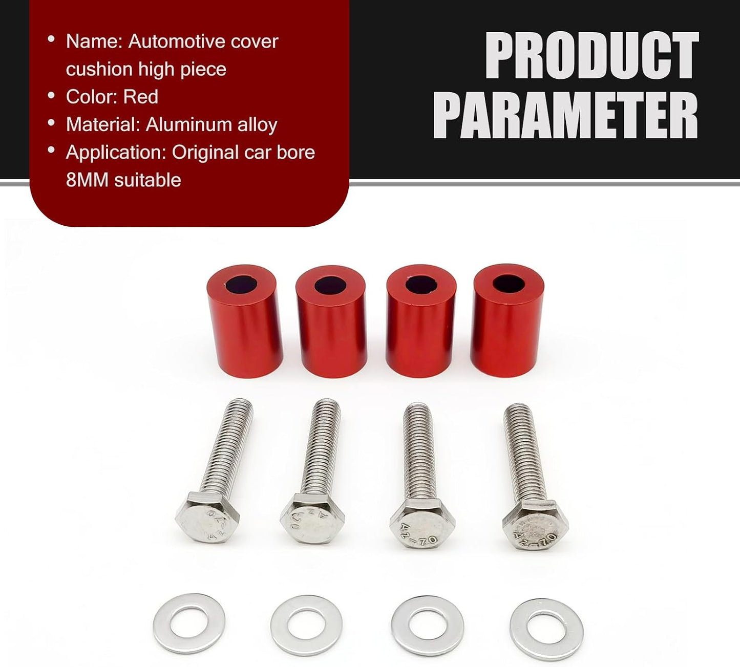 Kit elevador capó motor turbo universal aluminio 0.315pulg