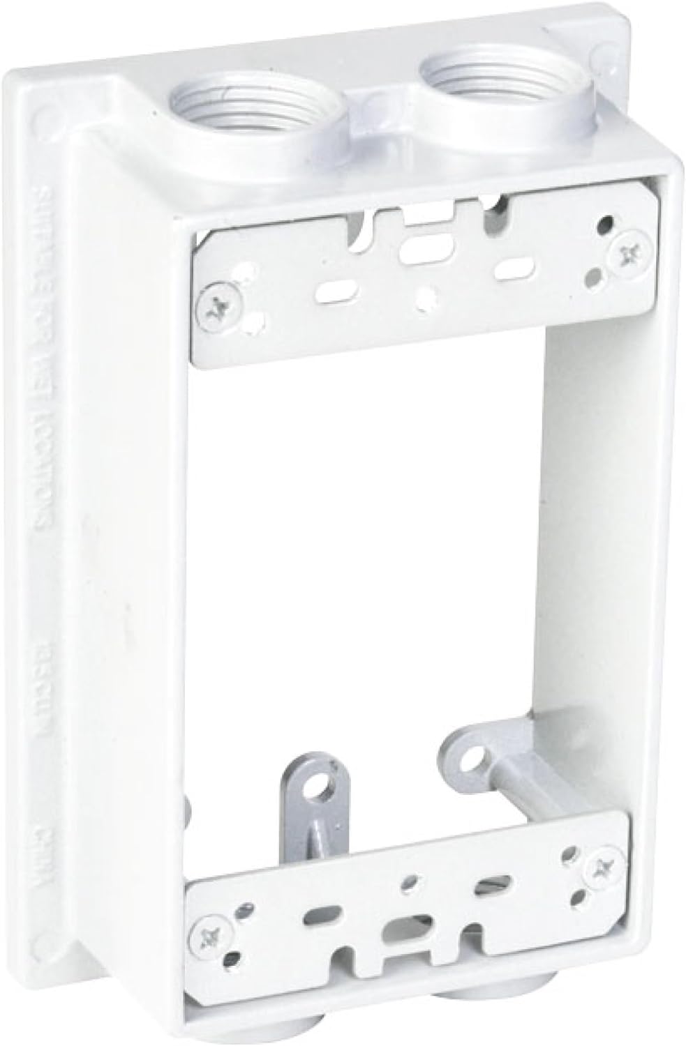 Extensión caja resistente 1 banda 4 salidas 1/2pulg blanco