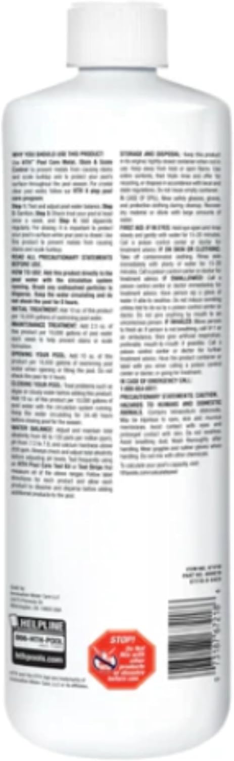 Control manchas metal y incrustaciones piscina 32oz