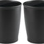 Cubo basura plástico redondo negro set 2